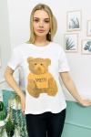 144764 B Yaka Baskili Tshirt